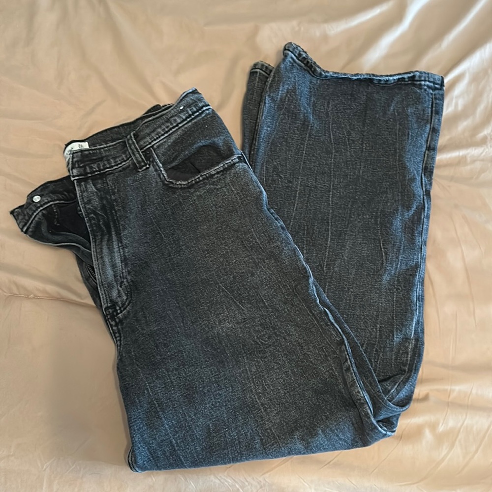 Abercrombie & Fitch Crop Wide Leg Jeans